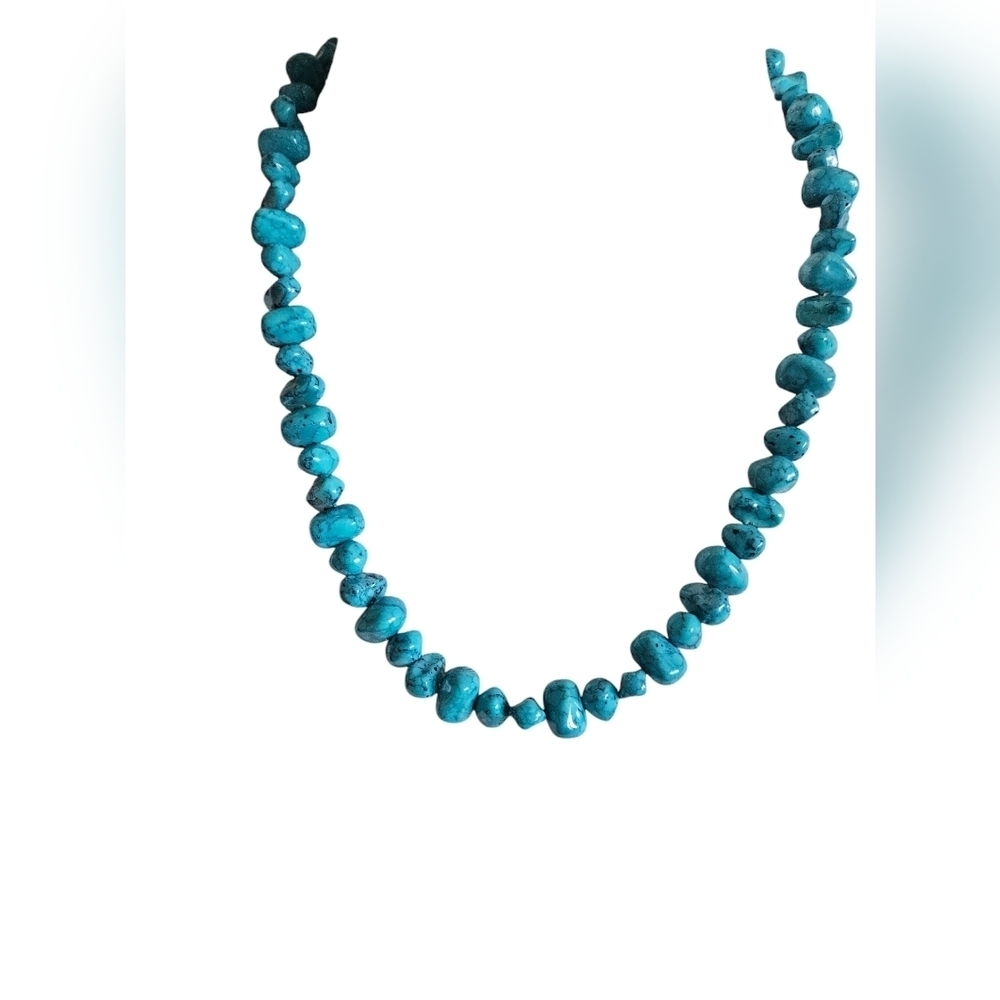 Vintage Faux beaded turquoise near 16 inches.